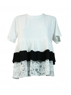 Blusa Blanca Encaje con Volantes Soleil 2