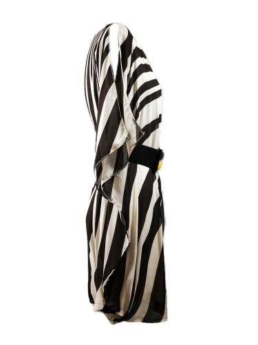 Vestido stripes blanco negro