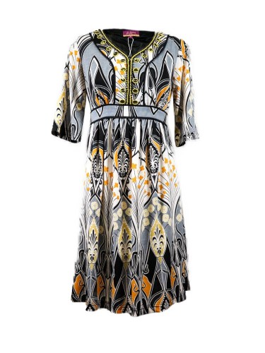 Vestido gris amarillo Vestido gris amarillo