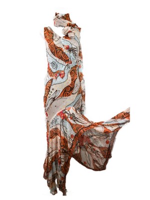 Vestido blue orange 2