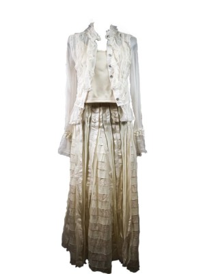 Camisa seda romántica blanca 2