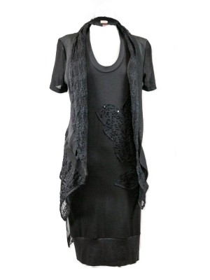 Chaqueta negra punto