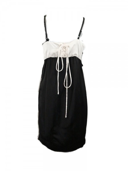 Vestido blanco/negro