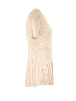 CAMISETA BEIGE MANGA CORTA PLISADA - NURIA AYMERICH 2