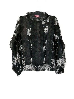 BLUSA VOLANTES Y MARGARITAS - NURIA AYMERICH