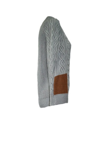 JERSEY ASPEN GRIS B/MARRON