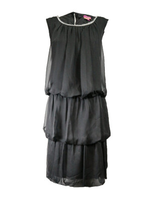 Vestido crepe negro