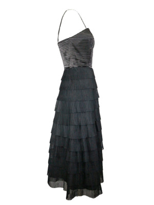 Vestido volantes negro 2