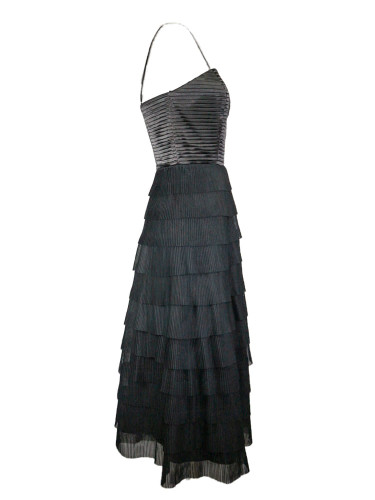 Vestido volantes negro