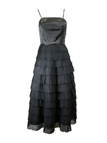 Vestido volantes negro
