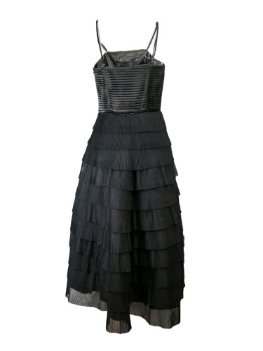 Vestido volantes negro