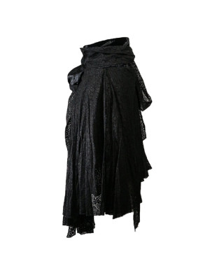 Falda volantes plisados negra 2