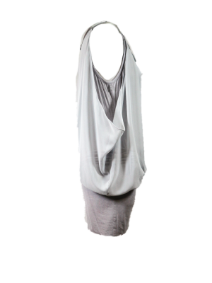 Vestido corto "low waist" color gris 2