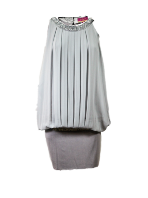 Vestido corto "low waist" color gris