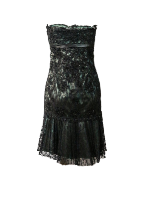 Vestido largo embroidery Negro champagne 2