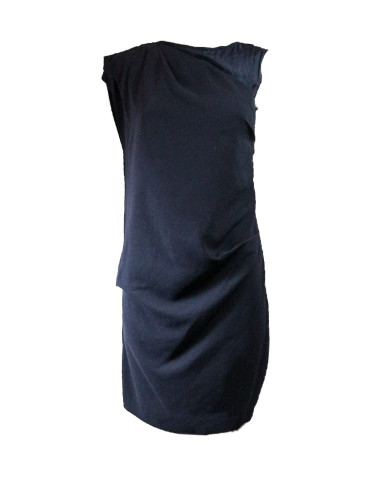 Vestido azul asimétrico Delantero