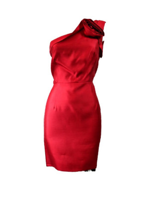 Vestido rojo delantero