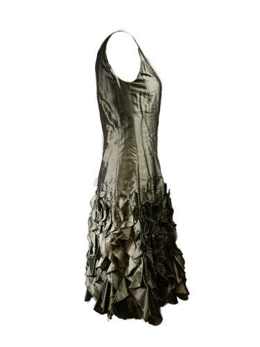 Vestido _Satén_Kaki_lat Vestido _Satén_Kaki_lat