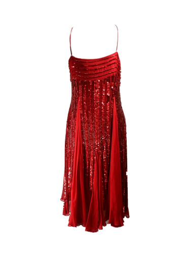 Vestido rojo con lentejuelas