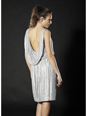 Vestido lentejuelas plata 2
