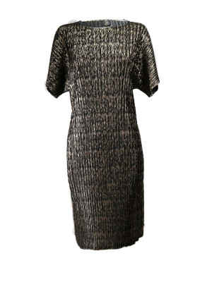 Vestido Midi Negro Plisado – Brilla con Elegancia 2