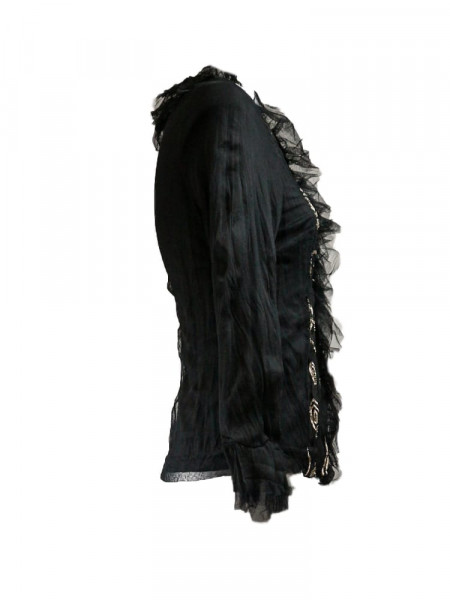 Chaqueta tul cenefas en color negro