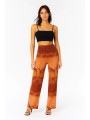 Pantalón pirata estampado jirafas rojo tierra – Núria Aymerich