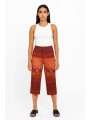 Pantalón pirata estampado jirafas rojo tierra – Núria Aymerich