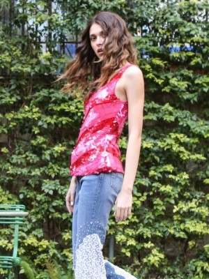 Top de lentejuelas fucsia _ Nuria Aymerich