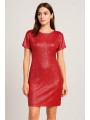Vestido Midi Rojo Plisado – Brilla con Elegancia