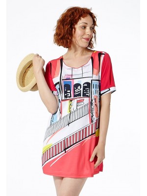 Camiseta Urban Bermellón – Estilo Arty & City Look