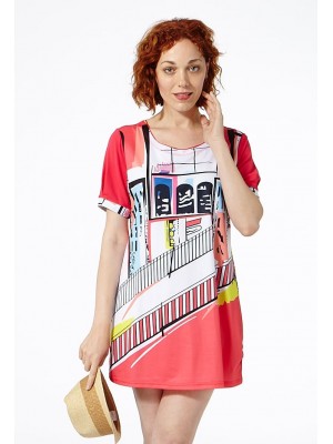 Camiseta Urban Bermellón – Estilo Arty & City Look 2