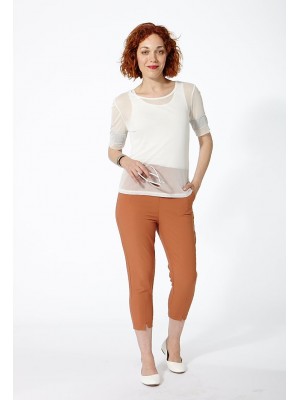 PANTALON CAPRI MARRÓN