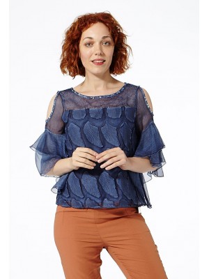 BLUSA PETALOS AZUL 2