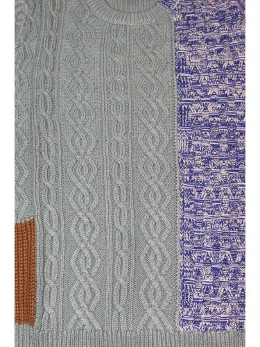 JERSEY ASPEN GRIS B/MARRON