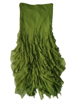 Falda volantes verde 2