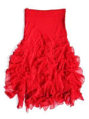 Falda volantes roja