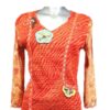 Camiseta plisada sl-chiffon orange Camiseta plisada sl-chiffon orange