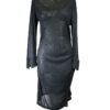 Vestido punto negro manga larga Vestido punto negro manga larga