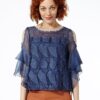 BLUSA PETALOS AZUL