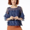 BLUSA PETALOS AZUL
