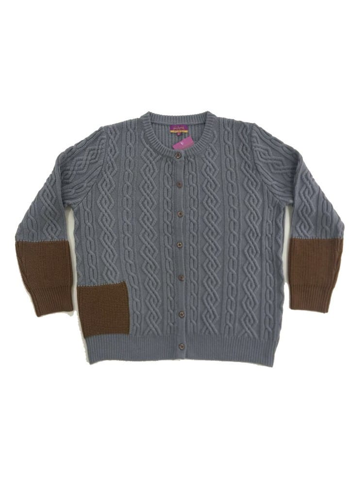 CARDIGAN BCREEK GRIS B/MARRON