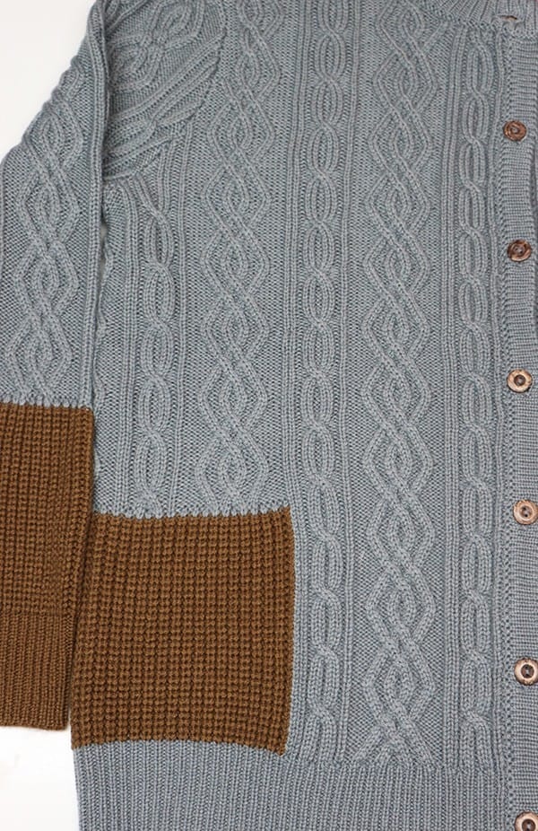 CARDIGAN BCREEK GRIS B/MARRON