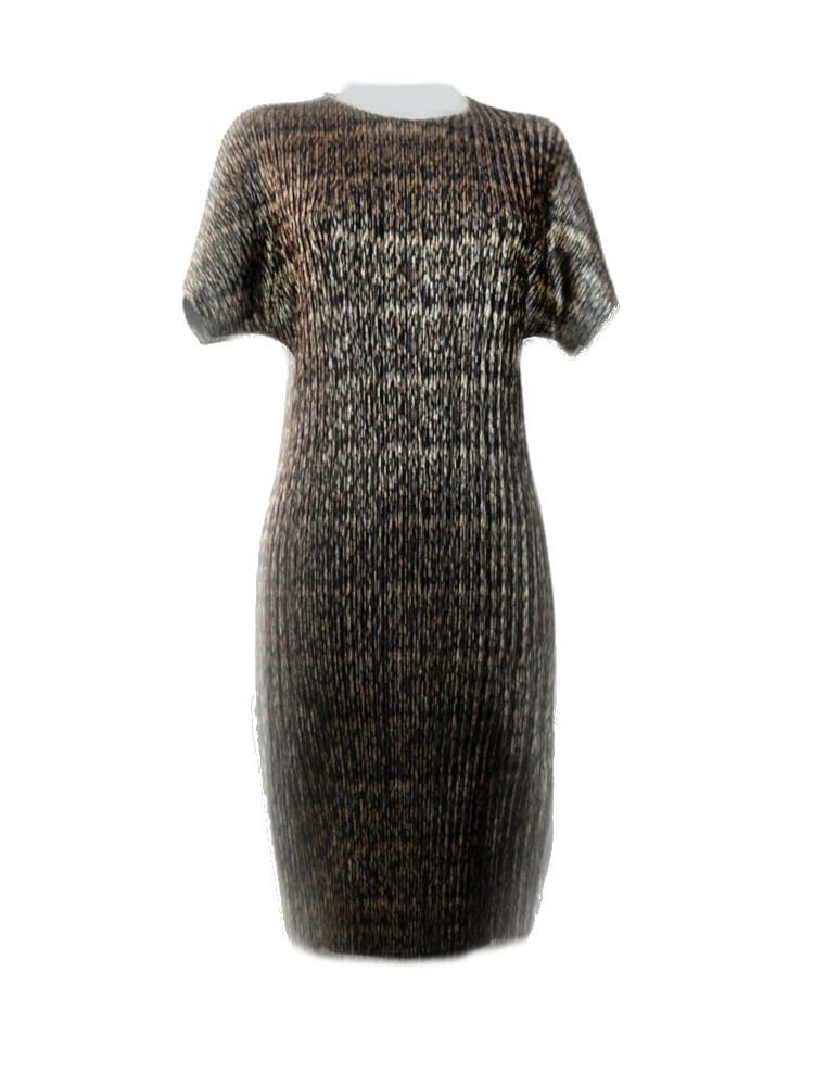 VESTIDO PLISADO NEGRO BRILLO VESTIDO PLISADO NEGRO BRILLO