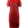VESTIDO PLISADO ROJO BRILLO VESTIDO PLISADO ROJO BRILLO