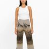 Pantalón pirata estampado jirafas azul tierra – Núria Aymerich