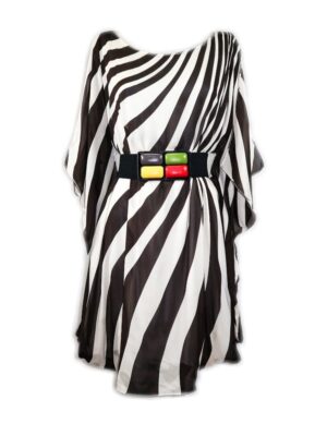 Vestido stripes blanco negro