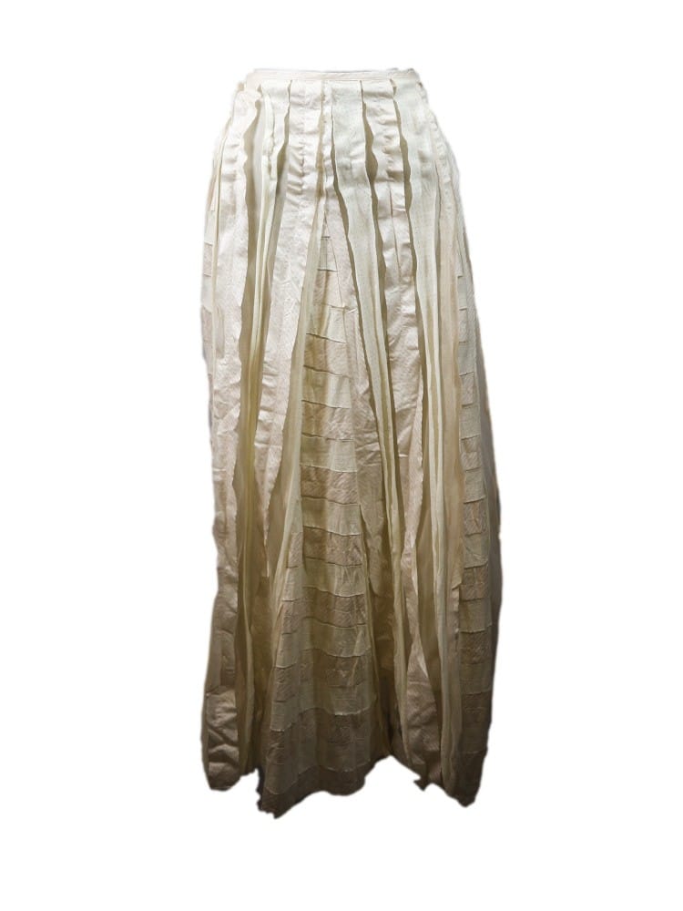 Falda tiras beige