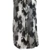 Top plisado blanco/negro floral