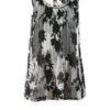 Top plisado blanco/negro floral